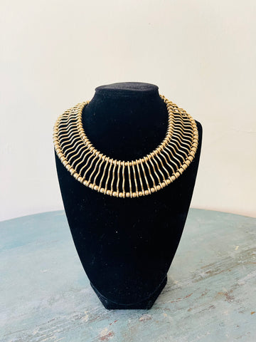 Gold Cleopatra Bib Collar Necklace